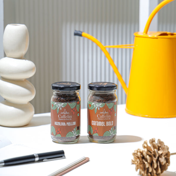 Instant Coffee Combo: Hazelnut Mellow & Caramel Bold