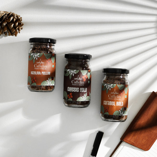 Trio Coffee Collection: Hazelnut, Classic & Caramel Bold